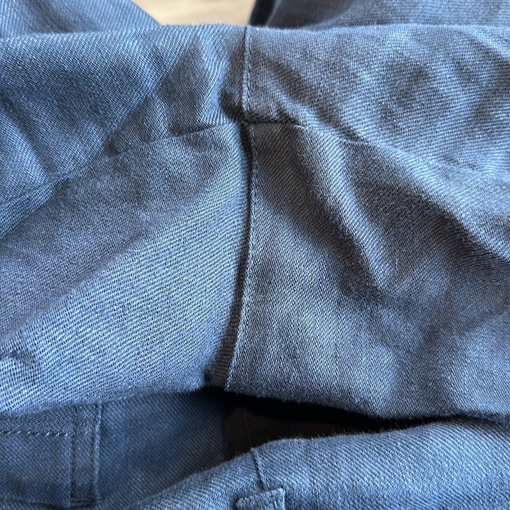 Two Pairs NYDJ Wide Leg Cargo Stretch Navy Blue (1) Khaki (1)Linen Pants 14 - Picture 6 of 8